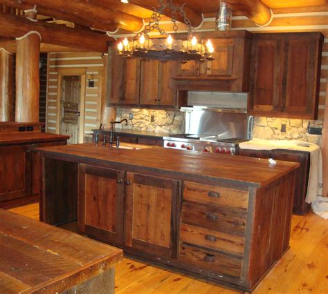 • get a bright, modern look • cabinets ship next day. Marvelous Rustic Kitchen Cabinets Using Wood as Base ...