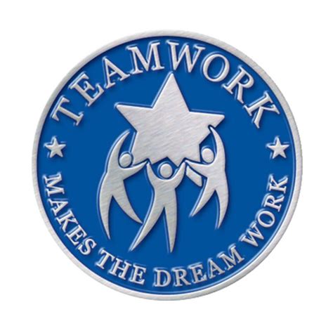 Teamwork Makes The Dream Work Lapel Pin With Presentation Card