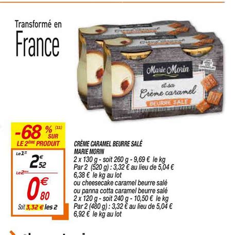 Promo Crème Caramel Beurre Salé Marie Morin Chez Netto Icataloguefr