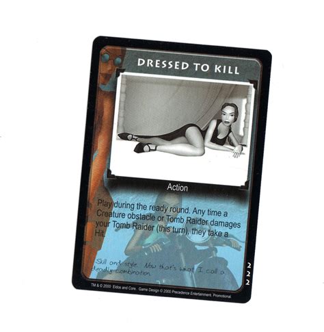 Tomb Raider Ccg Card Game Lara Croft Dressed To Kill Promotional Promo Rare 222 Ebay