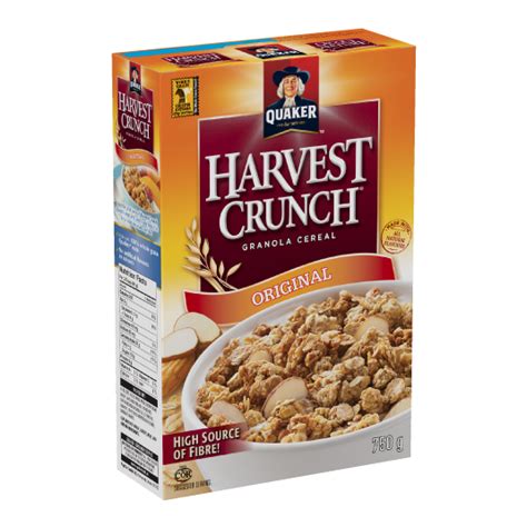 Quaker® Harvest Crunch Cereal - Original | Granola cereal, Nut granola, Honey nut cereal