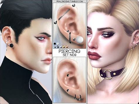 Sims 4 Ccs The Best Piercing Set N09 By Pralinesims Sims 4 Mods