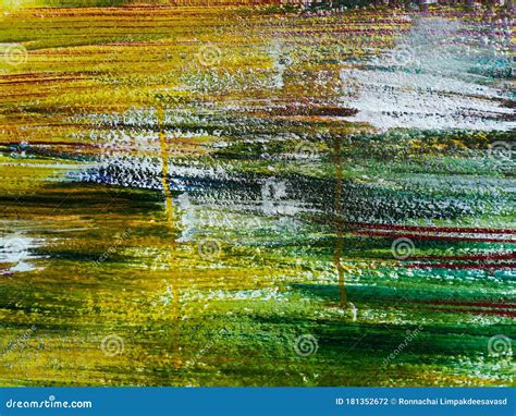 Abstract Colorful Oil Painting On Wall Texture Stock Photo Image Of
