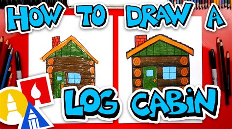 How To Draw A Cartoon Log Cabin Pics Photos Draw Log Cabin House Step