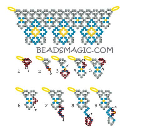 Free Pattern For Necklace Iris Beads Magic