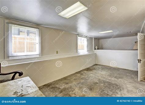 Old Empty Basement Room With Concrete Floor Stock Photo Image Of