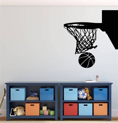 Basketball Wall Decal Sports Decal Basketball Hoop Wall Sports Wall