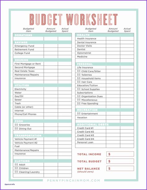 Zero Based Budget Spreadsheet Db Excel Com