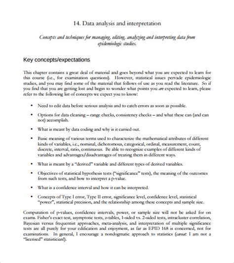 Data Analysis Report Example