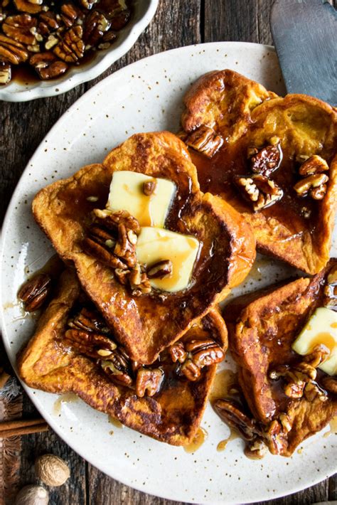 Pumpkin French Toast With Spiced Pecan Syrup The Original Dish