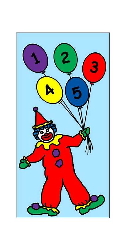 Counting Clown Clip Count Clipart Labeled Abcteach