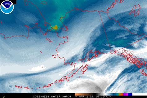 Alaska Water Vapor Goes West Noaa Goes Geostationary Satellite Server