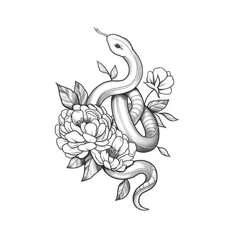 Snake And Flower Tattoo Designs Crown Anchor Snake Flower Tattoo