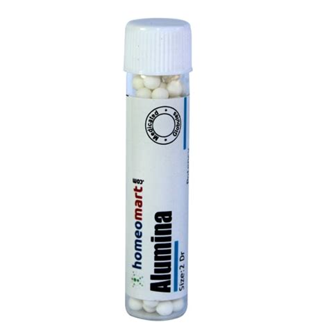 Alumina 2 Dram Pills 6c 30c 200c 1m 10m Homeopathy Remedies Online