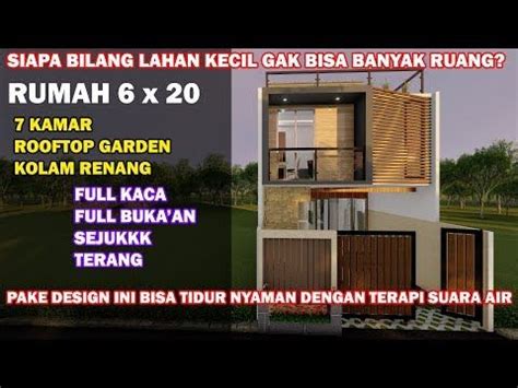Inspirasi Desain Rumah 6x20 Tropis Minimalis, kolam renang ...