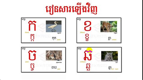មេរៀនទី ២២ រៀនសារឡើងវិញ អ៊ីគ្រូ Ekroo Learn Khmer Youtube