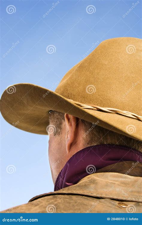 Man Wearing Cowboy Hat Stock Photo Image Of Vertical 2848010