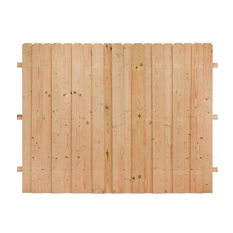 Shop Actual 6 Ft X 8 Ft Cedar Dog Ear Wood Fence Panel At