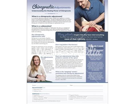 Chiropractic Adjustments Rof Handout