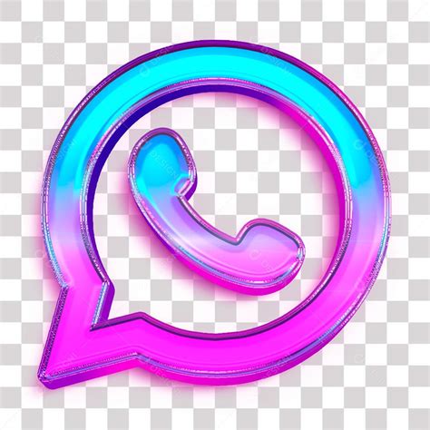 Ícone 3d Do Whatsapp Efeito Neon Png Transparente Logo Download Designi