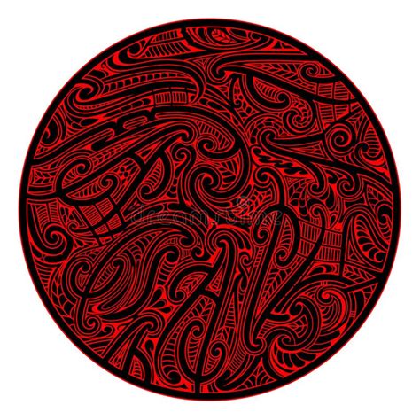 Polynesian Style Circle Tattoo Stock Vector Illustration Of