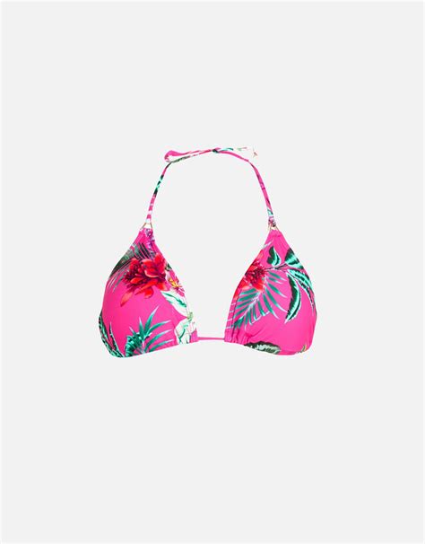 Tropical Triangle Bikini Top Pink Bikini Tops Accessorize Uk