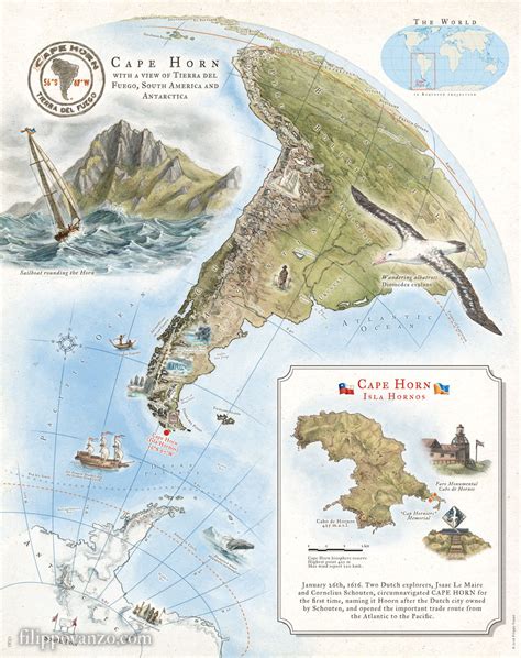 Cape Horn World Map