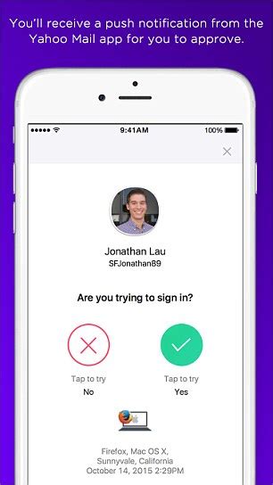 Tap text me an account key. Yahoo Mail kills off the password: App introduces Account ...