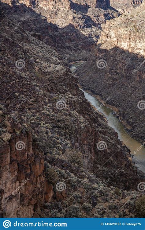 Schlucht-Br?cke Taos New-Mexiko Rios Gro?artige Stockbild - Bild von ...