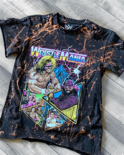 Wrestlemania Vintage Inspired T Shirt Wrestlemania Shirt Custom Acid