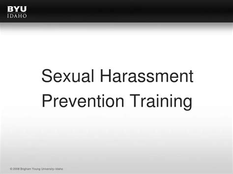 Ppt Sexual Harassment Prevention Training Powerpoint Presentation