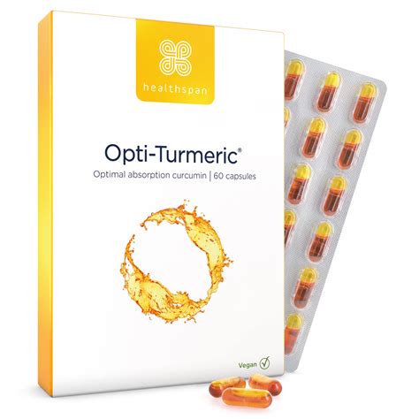Healthspan Opti Turmeric Capsules High Strength Mg Liquid