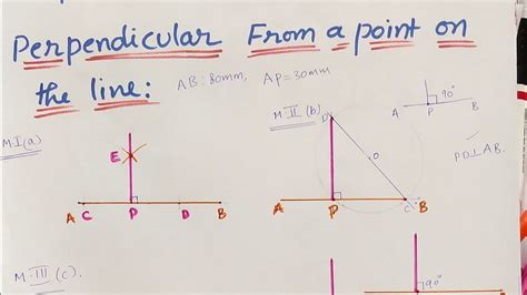 Drawing Perpendicular Line From A Point On The Line Engineering