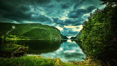 Fonds Decran Norvège Photographie De Paysage Montagnes Lac Forêts