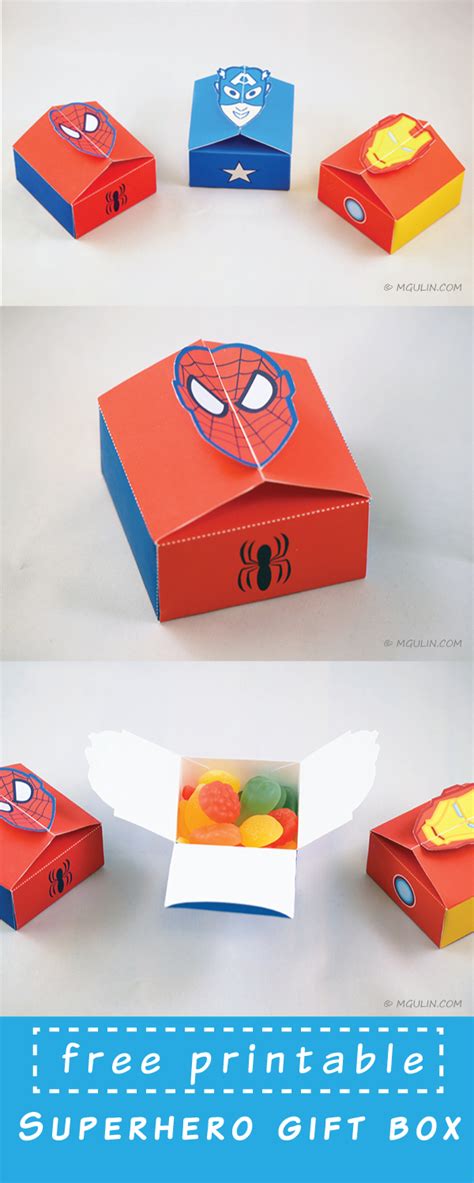 Diy Superhero T Box M Gulin Papercrafts Prints And More