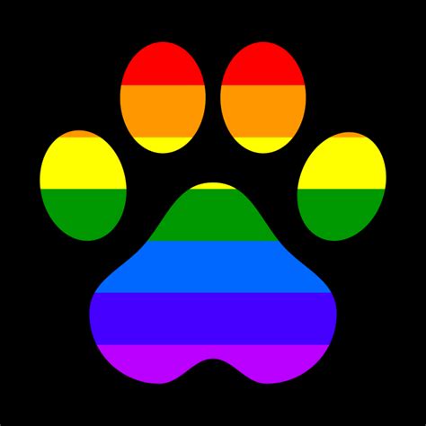 Lgbt Pride Gay Furry Furries Paw Print Rainbow Pride Month Pin Teepublic