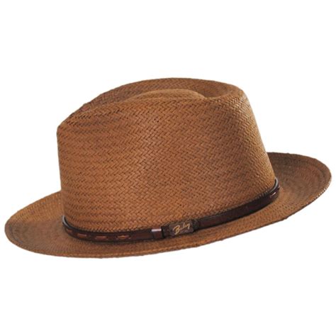 Bailey Lappen Raindura Straw Fedora Hat Straw Fedoras