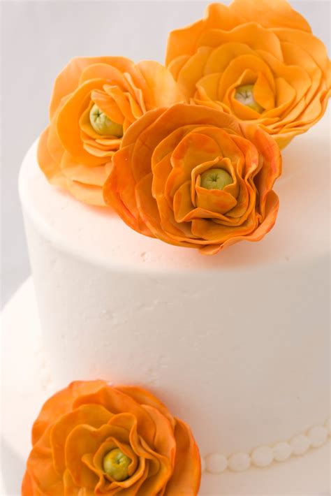 The Crimson Cake Blog Ranunculus Wedding Cake