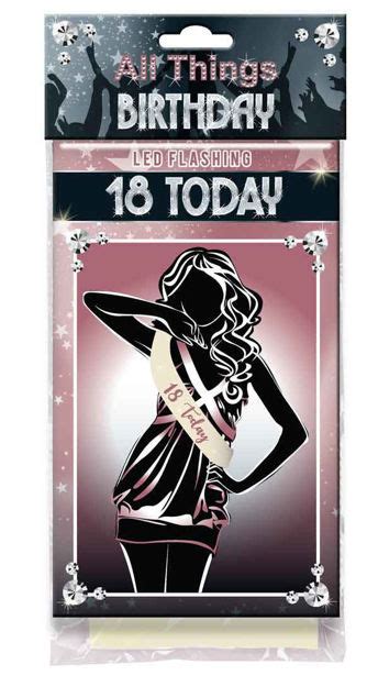 18th birthday flashing sash cream sash with rose gold lettering discount party world