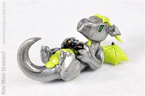 Silver And Green Xbox Gamer Dragon With An Xbox By
