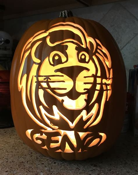 Tcnj Lion For Geno Pumpkin Carving Carving Pumpkin