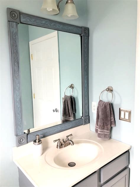 How To Frame Bathroom Mirror With Clips Home Interior Design