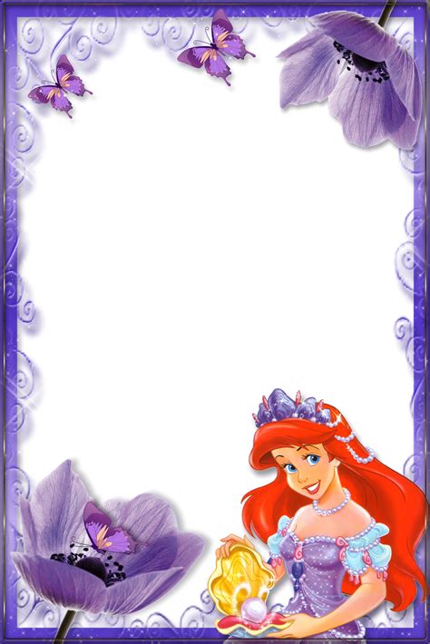 Download Disney Princess Frames Png Download Ariel Hd Transparent