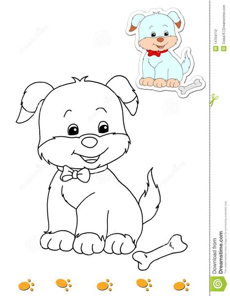 Coloring Book Of Animals 9 Dog Stock Illustration Illustration Of