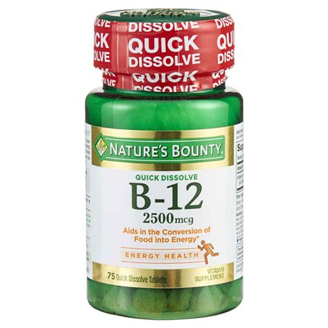 Natures Bounty® Vitamin B 12 2500 Mcg 75 Quick Dissolve Tablets