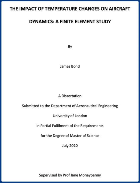 Apa Dissertation Title Page Example