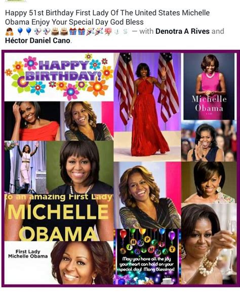 Beautiful Happy Birthday Michelle Barack And Michelle Michelle Obama