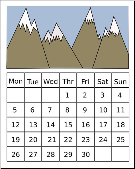 Calendar Date Month Free Vector Graphic On Pixabay