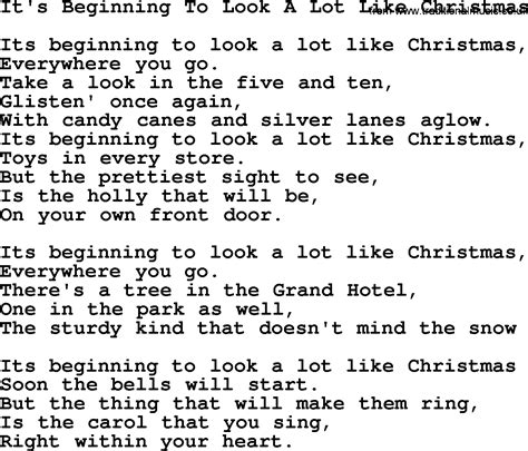 Catholic Hymns Song Its Beginning To Look A Lot Like Christmas Lyrics And Pdf