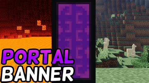 How To Make A Nether Portal Banner In Minecraft 116 Loom Crafting